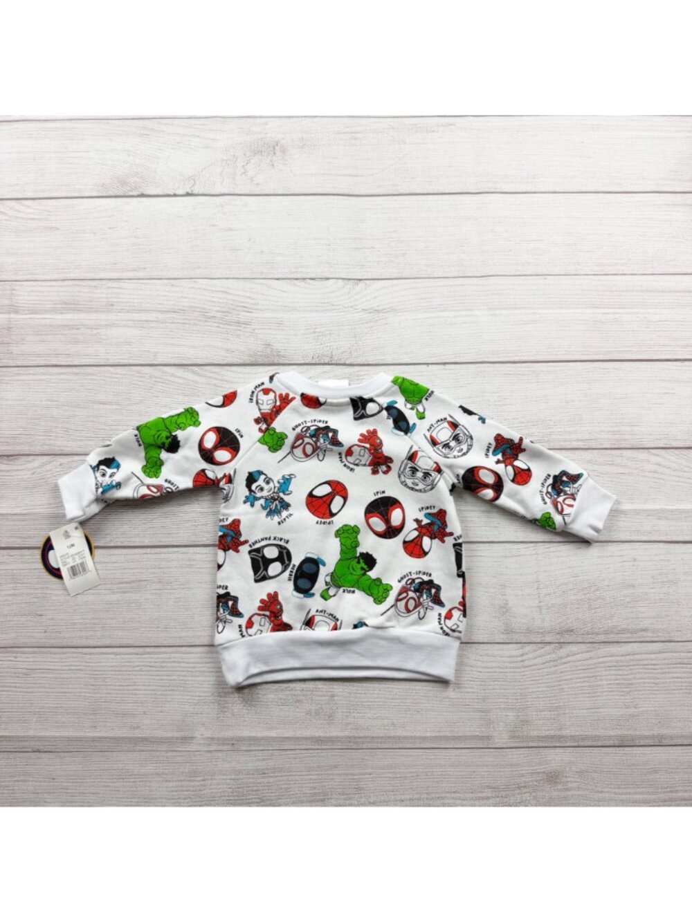 Marvel Spidey Amazing Friends Toddler Sweatshirt Allover Print NWT 9-12 Months - Picture 4 of 4